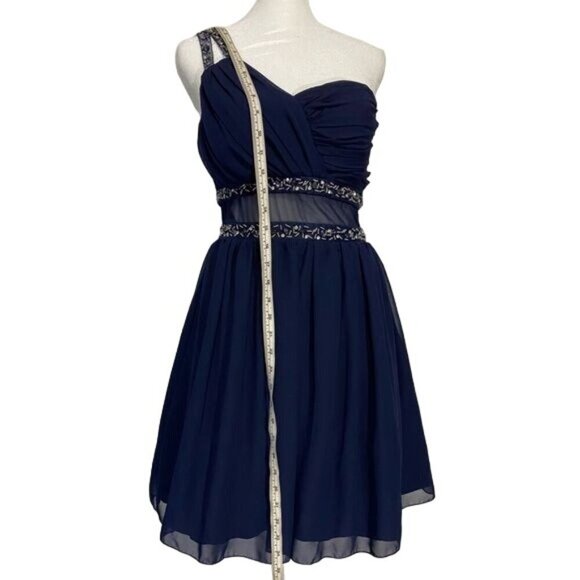 Jodi Kristopher navy dress junior 3 blue - Picture 7 of 12